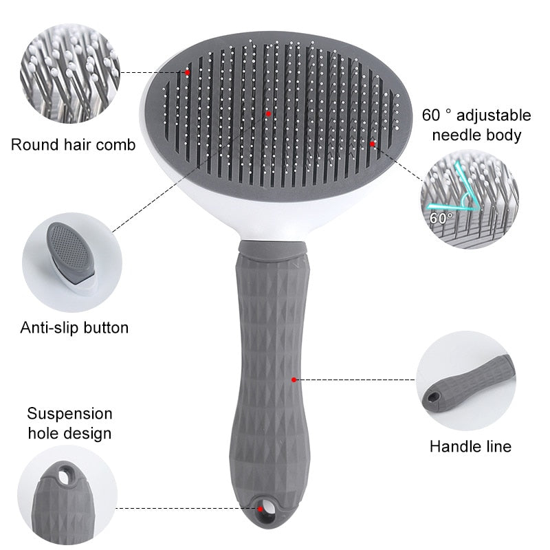 Self-Cleaning Pet Fur Remover Brush