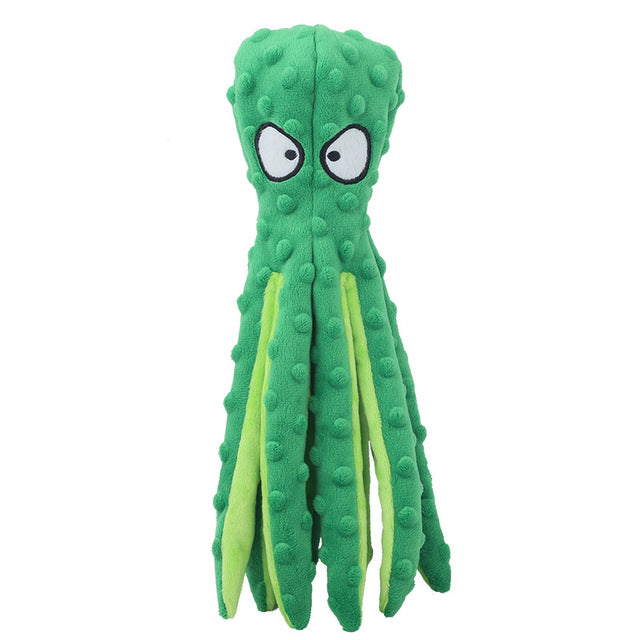 Green plush octopus