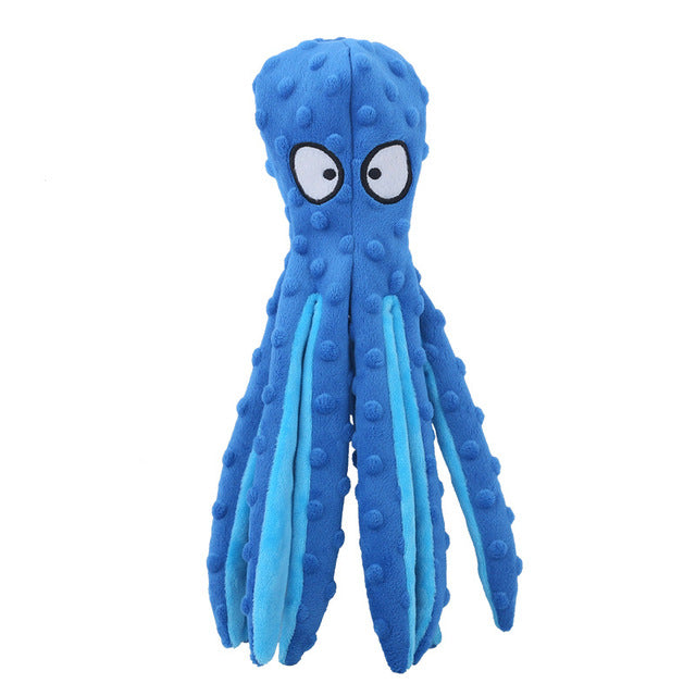 Blue plush octopus